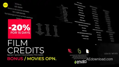 Film Credits And Movies Opener Titles template preview