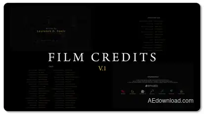 Film Credits V1 Elements template preview