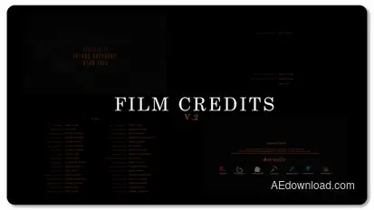 Film Credits V2 Elements template preview