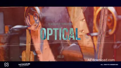 Film Damage Optic Transitions Vol. 01 Elements template preview