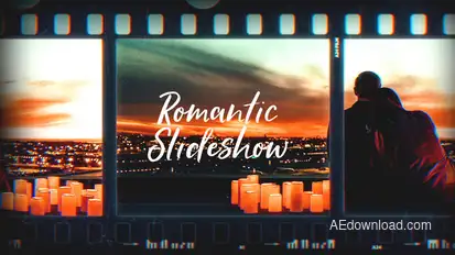 Romantic Slideshow / Film Frames Slide Video Displays template preview