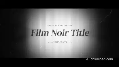 Film Noir Title Credits Titles template preview