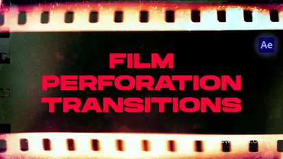 Film Perforation Transitions | After Effects Elements template preview