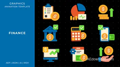 Finance | Animated Graphics After Effects Template Elements template preview