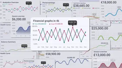 Financial Graphs & Analytics Infographics template preview