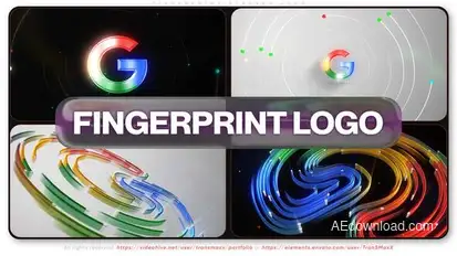 Fingerprint Strokes Logo Logo Stings template preview