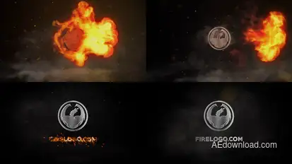 Fire And Chrome Logo | After Effects Logo Stings template preview