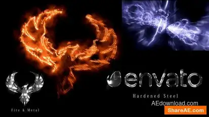 Fire And Metal Logo Logo Stings template preview