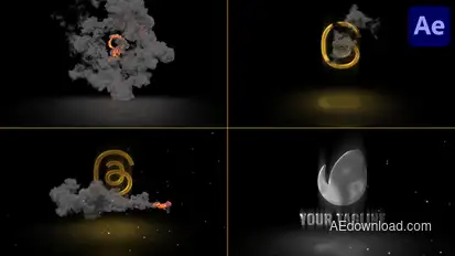 Fire and Smoke Logo Reveal for After Effects Logo Stings template preview