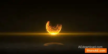 Videohive Fire Ball Logo Reveal Logo Stings template preview