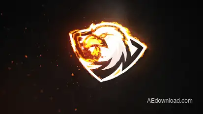 Fire Burn Logo Reveal Logo Stings template preview