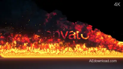 Fire Burning Logo Reveal Logo Stings template preview