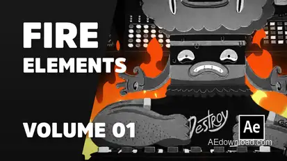 Fire Elements Volume 01 [Ae] Elements template preview
