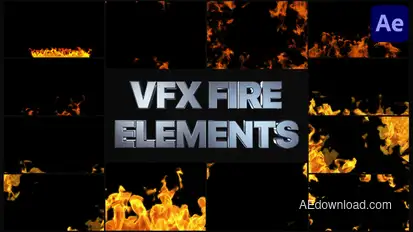 Fire Frames for After Effects Elements template preview