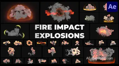 Fire Impact Explosions for After Effects Elements template preview
