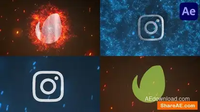 Fire Logo for After Effects Logo Stings template preview