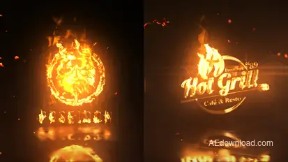 Fire Logo Reveal Logo Stings template preview