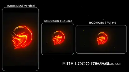Fire Logo Reveal Logo Stings template preview