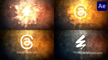 Fire Logo Reveal for After Effects Logo Stings template preview