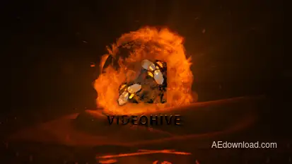 Fire Orb Logo Stings template preview