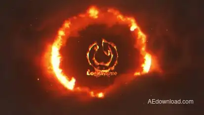 Fire Portal In Clouds Project Logo Stings template preview