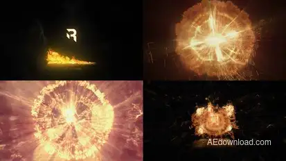 Fire Shockwave Logo Logo Stings template preview