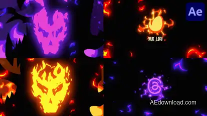 Fire Skull Logo | After Effects Logo Stings template preview