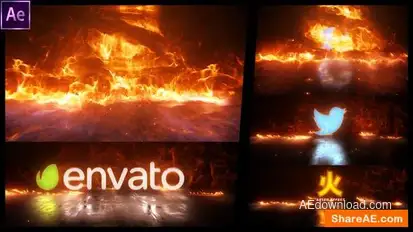 Fire Storm Logo Reveal Openers template preview