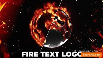 Fire Text Logo Creator Openers template preview