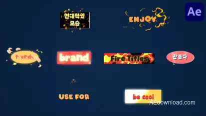 Fire Titles for After Effects Titles template preview