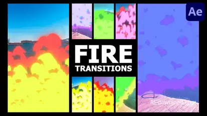 Fire Vertical Transitions | After Effects Elements template preview