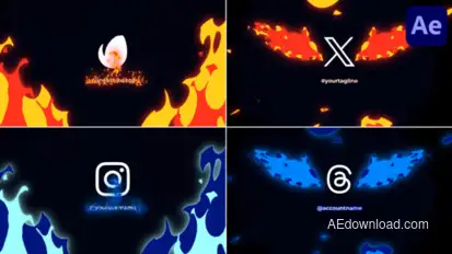 Firebirds Logo Pack for After Effects Logo Stings template preview
