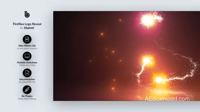 Fireflies Logo Reveal Logo Stings template preview