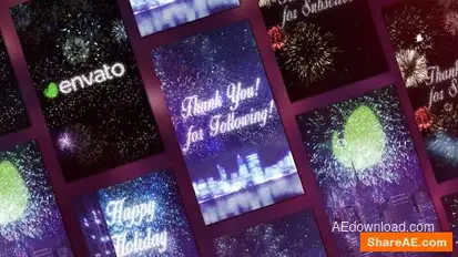 Fireworks/Celebration Holiday New Year Instagram Stories Openers template preview