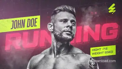 Fitnes player introduction broadcast-packages template preview