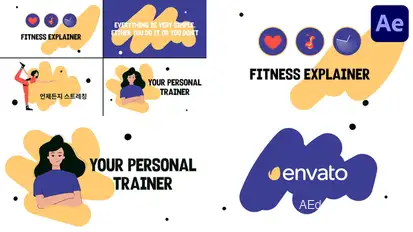 Fitness Explainers for After Effects Openers template preview