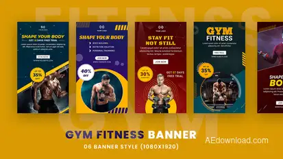 Fitness Instagram Stories Banners Product Promo template preview