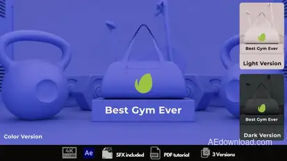 Fitness Logo Reveal Logo Stings template preview