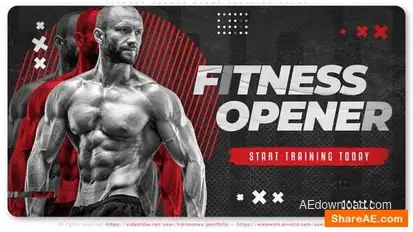 Fitness Opener. Start Training Today Openers template preview