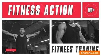 Fitness Split Screen | Sport Intro Openers template preview