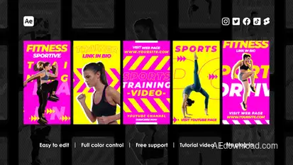 Fitness Trainer Instagram Stories Product Promo template preview
