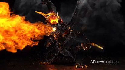 Flame Demon - Fire Logo Logo Stings template preview