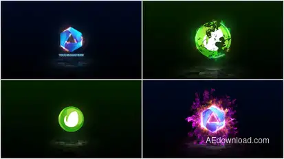 Flame Logo Animation Elements template preview