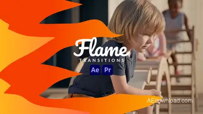 Flame Transitions Elements template preview