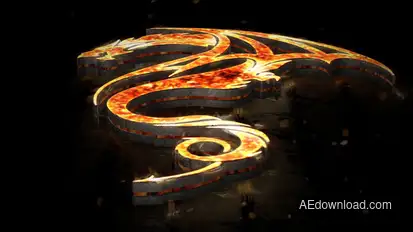 Flames 3D Logo Logo Stings template preview