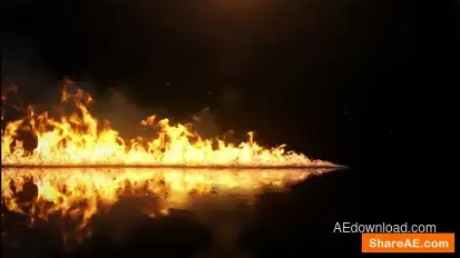 Flaming Line Logo Reveal Logo Stings template preview