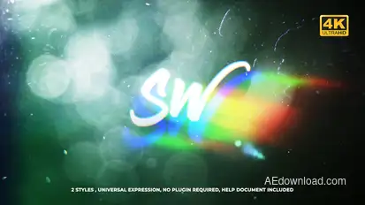 Flare Glitch Logo Logo Stings template preview