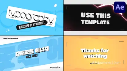 Flash FX Typography Titles for After Effects Titles template preview