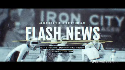 Flash News broadcast-packages template preview