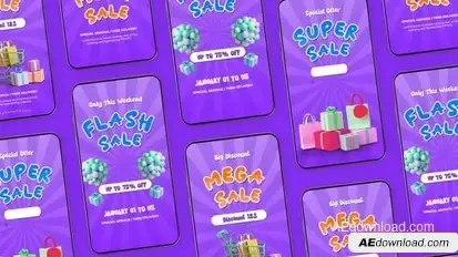 Videohive Flash Sale Instagram Story Product Promo template preview